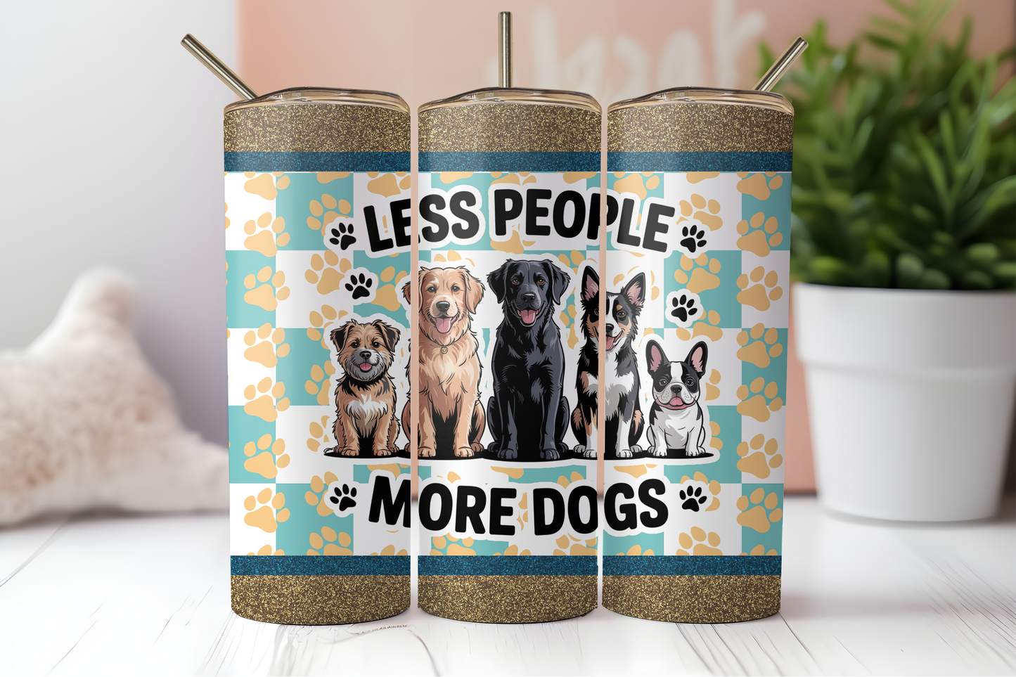 ASSORTED READY TO PRESS SUBLIMATION TUMBLER PRINTS (12 PACK) - PUPPY PALS