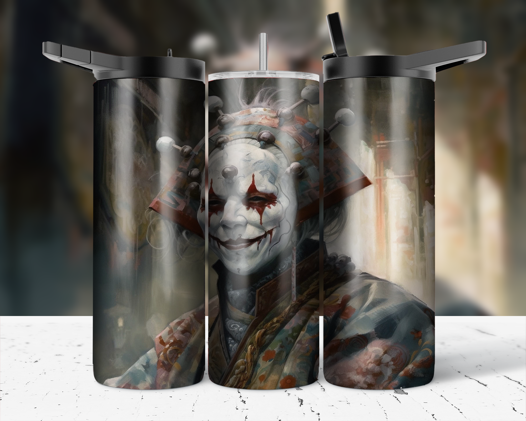 ASSORTED READY TO PRESS SUBLIMATION PRINTS FOR 20oz STRAIGHT SKINNY TUMBLERS (10 PACK) - HALLOWEEN
