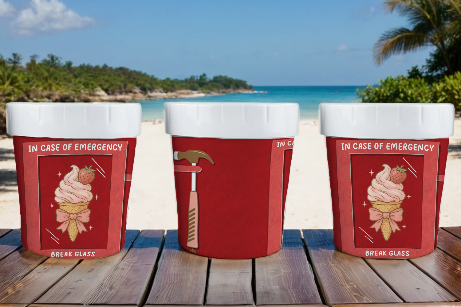 DIGITAL SUBLIMATION DESIGNS - ICE CREAM CONTAINER