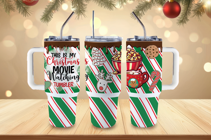 Digital Sublimation Designs - Holiday 2025 Tumbler Wraps — 40oz Big Swig — Christmas Movie Tumbler