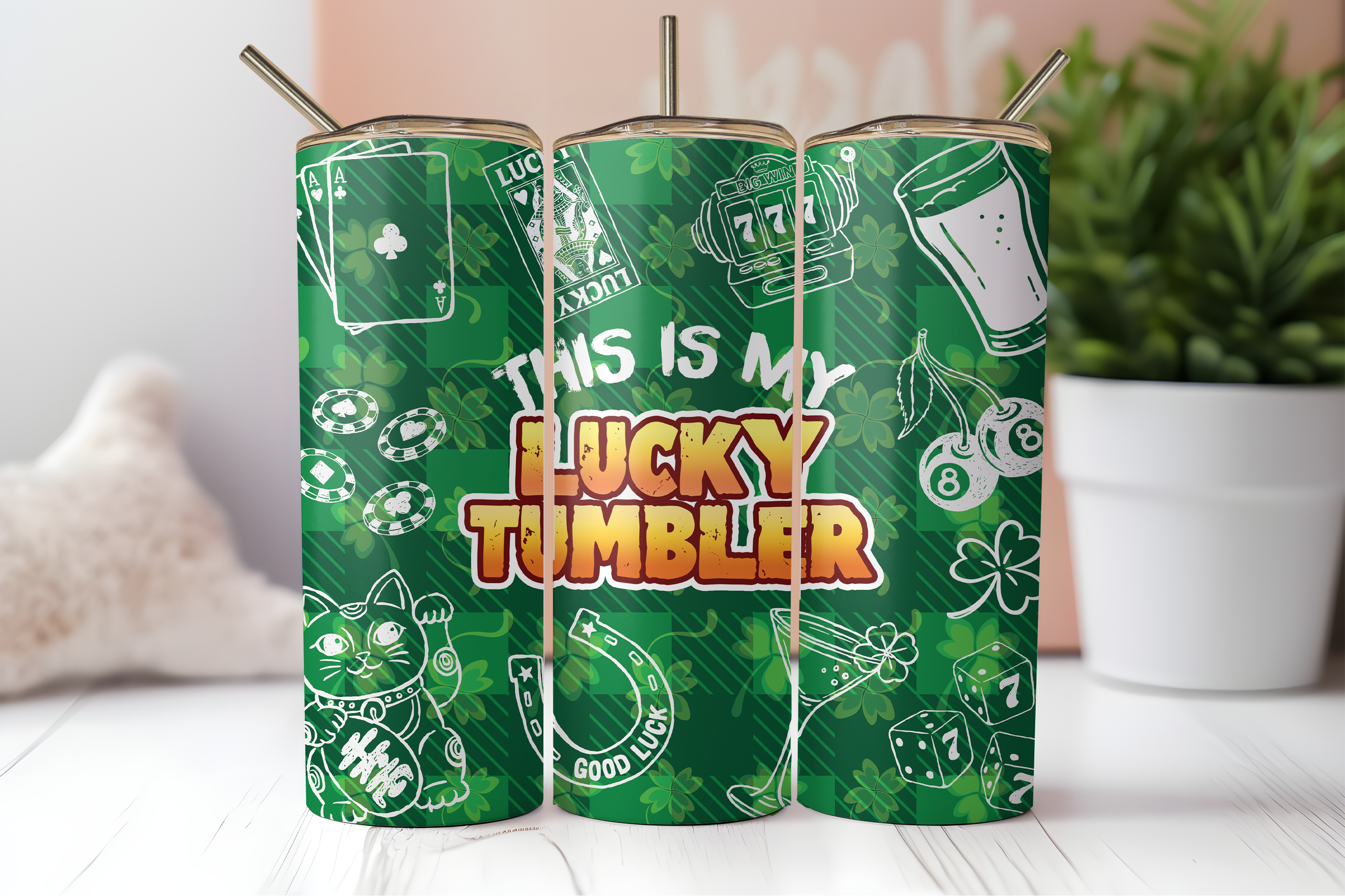 ASSORTED READY TO PRESS SUBLIMATION TUMBLER PRINTS (12 PACK) - ST. PATRICKS