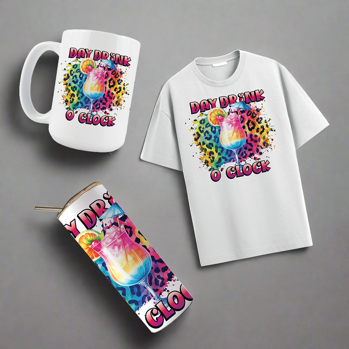 Multi Product Use - Digital Sublimation Designs - Vibrant Beach — Day Drink O' Clock