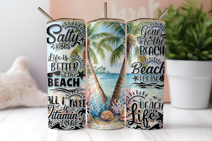Digital Sublimation Designs - Summer Fiesta Tumbler Wraps — 4 In 1 Can Cooler — Frutiger Aqua