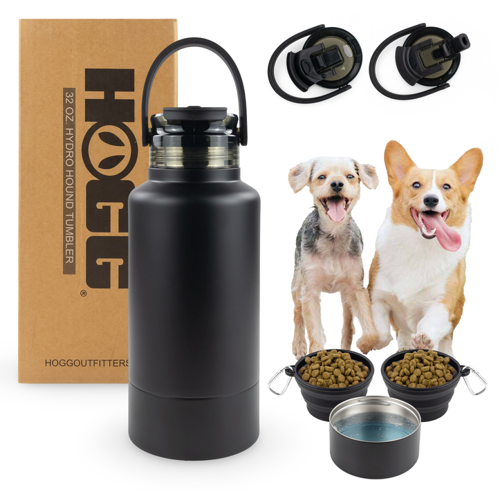 32oz Powder Coated Hydro Hound Tumbler — Black