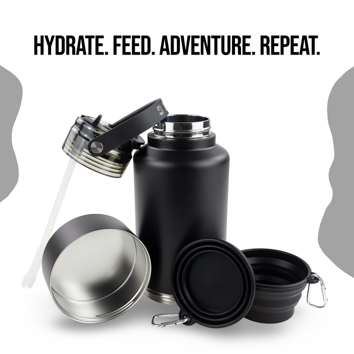 32oz Powder Coated Hydro Hound Tumbler Case (12 Units) — Black