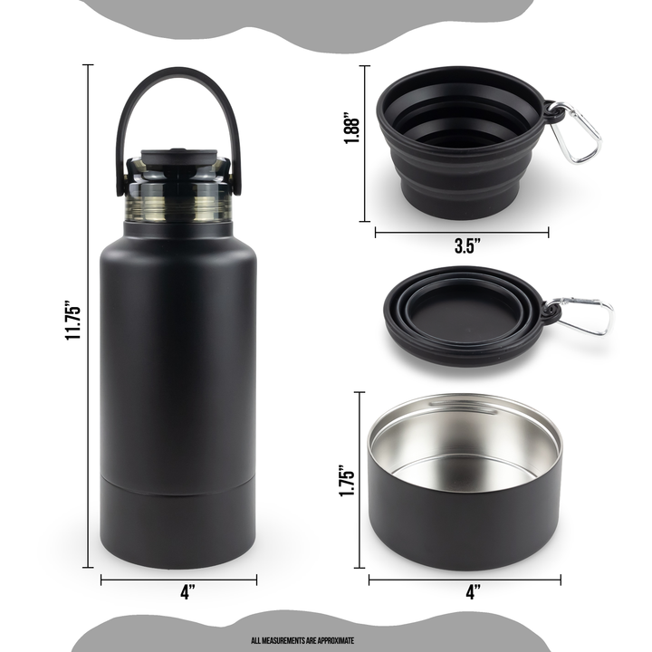 32oz Powder Coated Hydro Hound Tumbler Case (12 Units) — Black