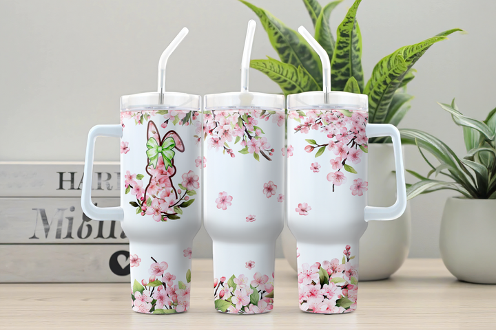 Digital Sublimation Designs - Easter — 30oz Grippy — Blossom Bunny Charm