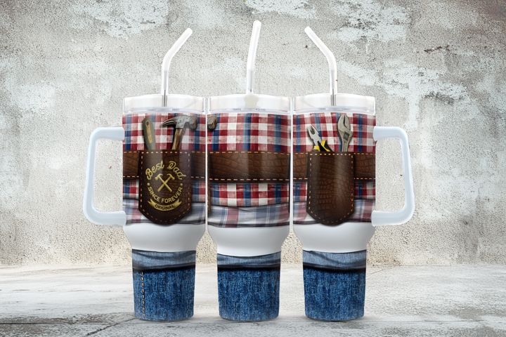 Digital Sublimation Designs - Father's Day 2025 Tumbler Wraps — 40oz Traveler — Best Dad