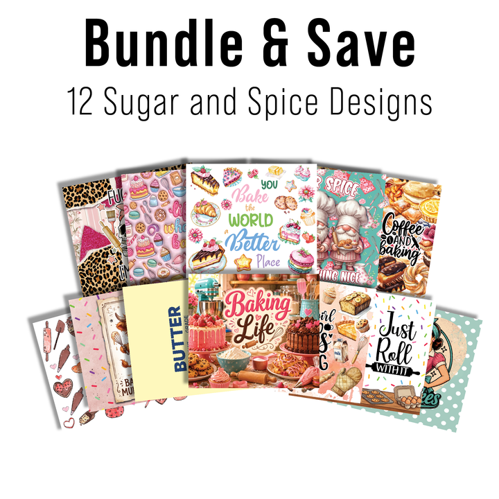 Digital Sublimation Designs - Sugar and Spice Tumbler Wraps