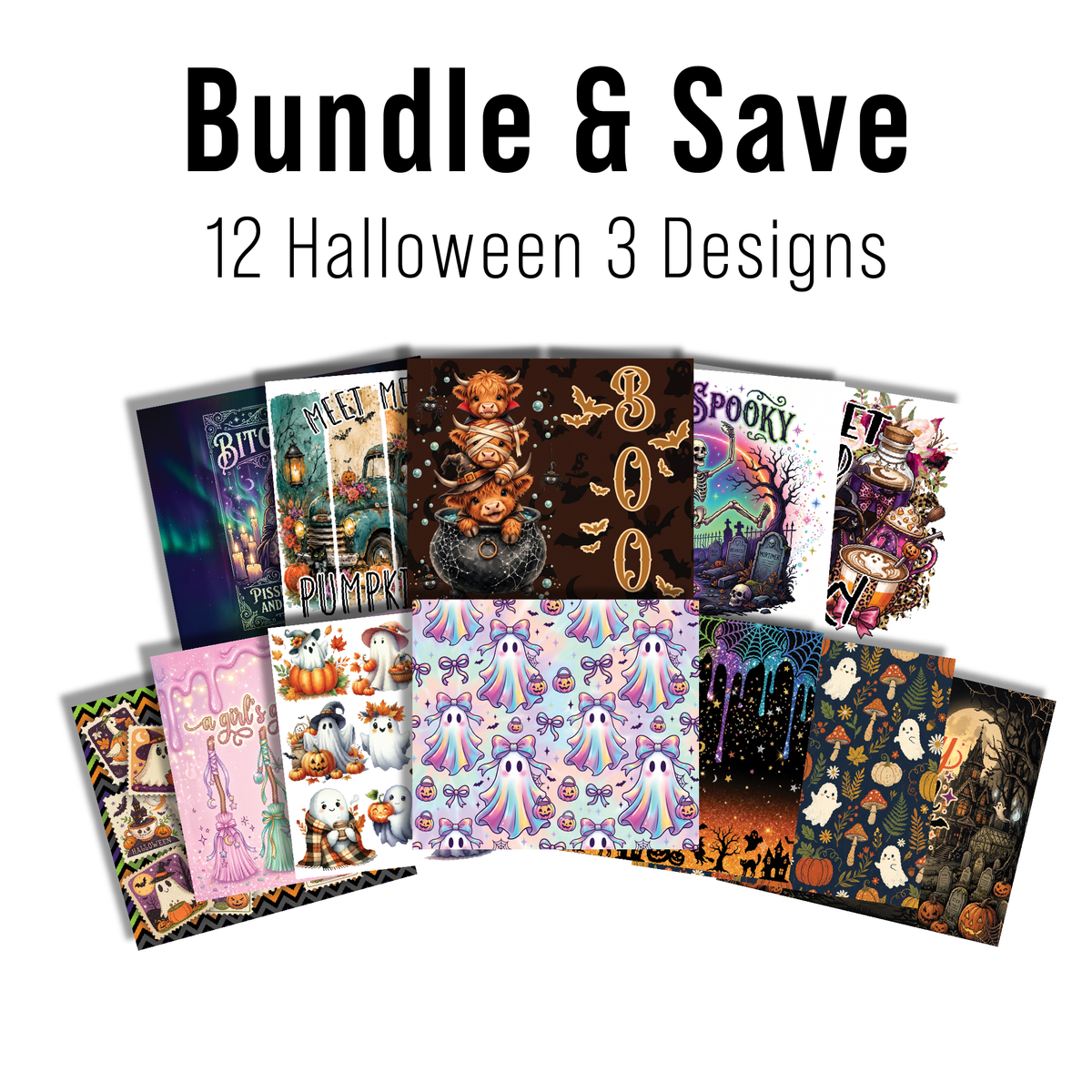 Digital Sublimation Designs - Halloween 3 Tumbler Wraps