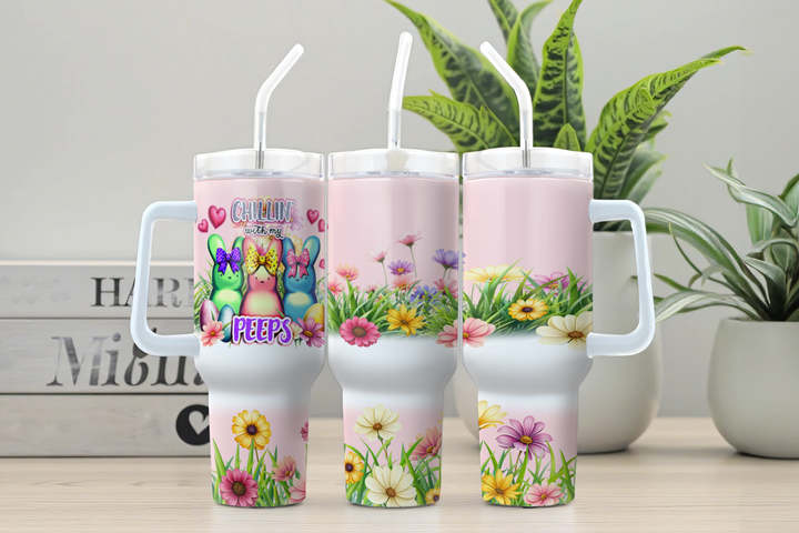 Digital Sublimation Designs - Easter — 30oz Grippy — Chillin' with my Peeps 1