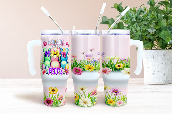 Digital Sublimation Designs - Easter — 30oz Grippy — Chillin' with my Peeps 1