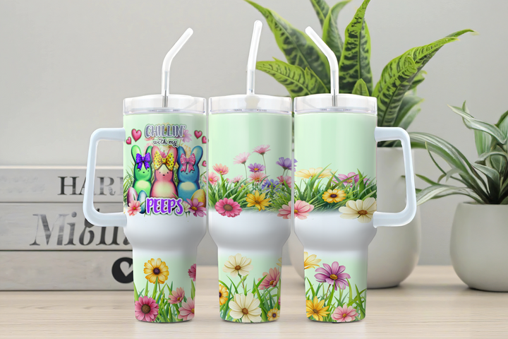 Digital Sublimation Designs - Easter — 30oz Grippy — Chillin' with my Peeps 2