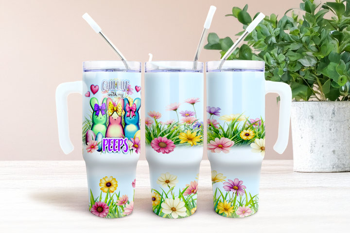 Digital Sublimation Designs - Easter — 30oz Grippy — Chillin' with my Peeps 3