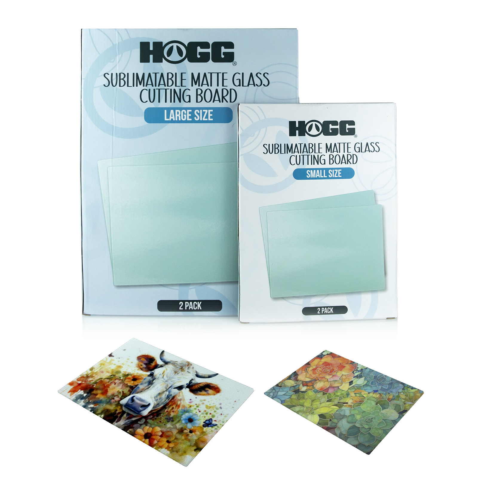 SUBLIMATABLE MATTE GLASS CUTTING BOARD (2 PACK)