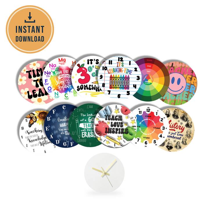 Digital Sublimation Designs - Classroom Clocks