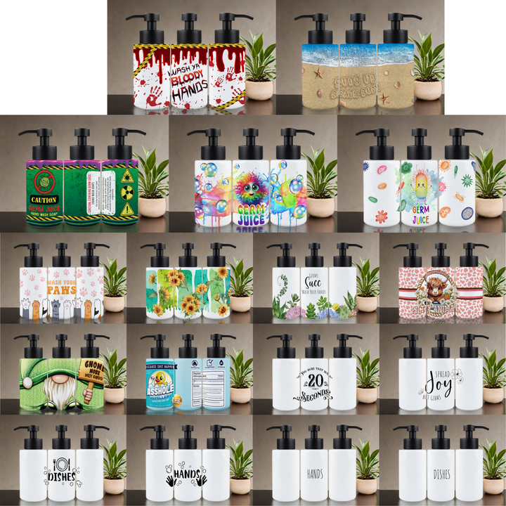 Digital Sublimation Designs - 18oz Soap Dispenser Wraps