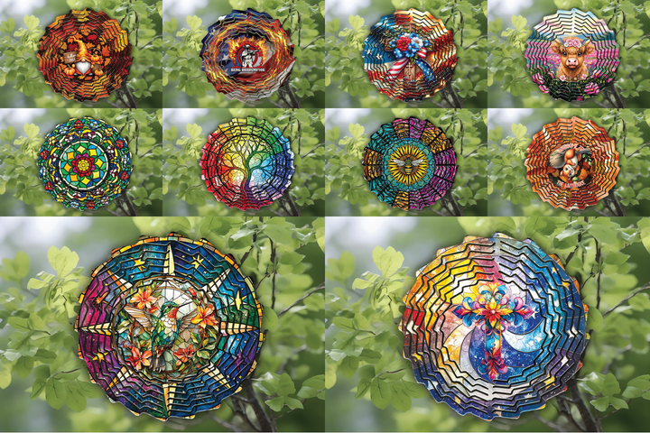Digital Sublimation Designs - Wind Spinner Wraps — Sublimatable Windspinner — Bundle and Save (All 10 Designs)