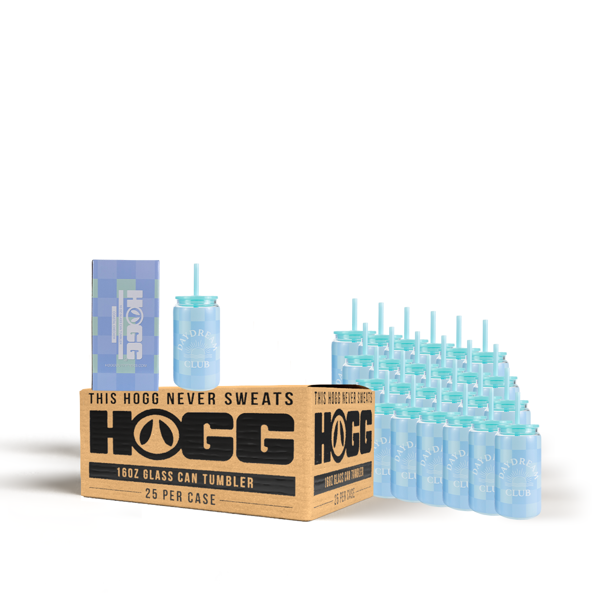 DAYDREAM CLUB - 16oz GLASS CAN TUMBLER CASE (25 UNITS)