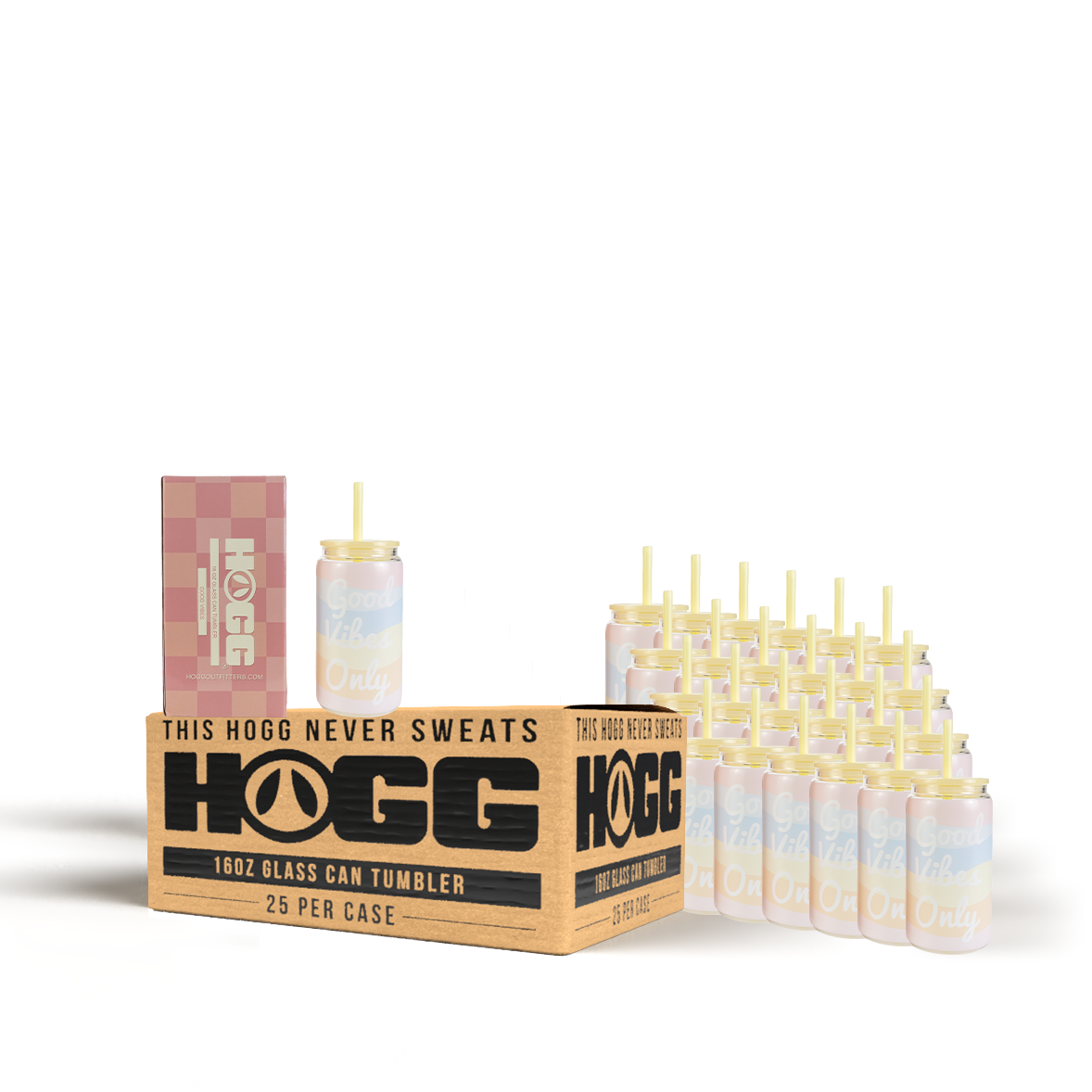 DAYDREAM CLUB - 16oz GLASS CAN TUMBLER CASE (25 UNITS)