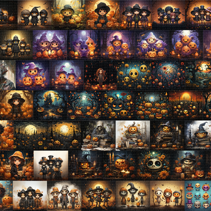 Digital Sublimation Designs - Halloween — Halloween Bundle All 54 Designs Save 25%