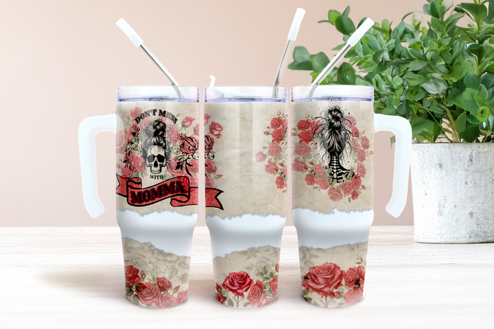 Digital Sublimation Designs - Mother's Day Tumbler Wrap — 40oz Traveler — Don't Mess with Momma