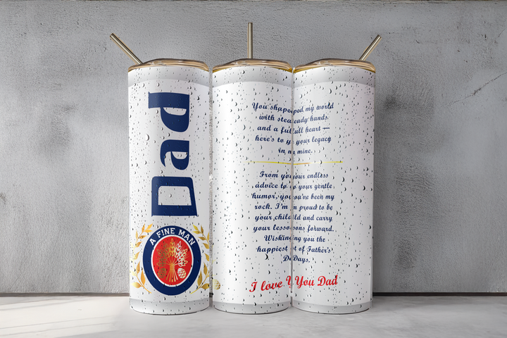 Digital Sublimation Designs - Father's Day 2025 Tumbler Wraps — 40oz Traveler — Dad Beer