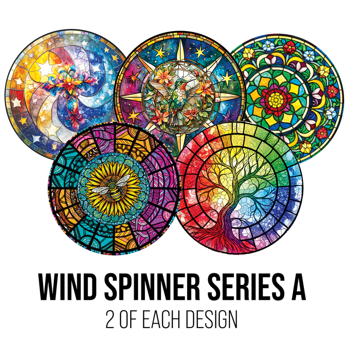 Assorted Ready to Press Sublimation - Wind Spinner Wraps — Wind Spinner Series B