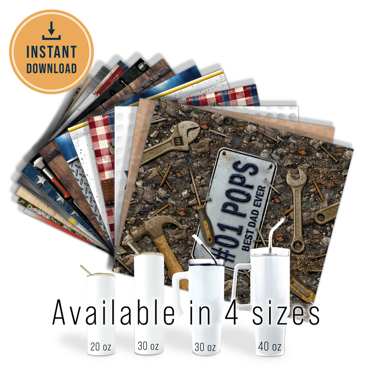 Digital Sublimation Designs - Father's Day 2025 Tumbler Wraps