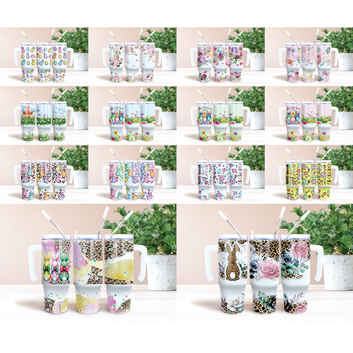 Digital Sublimation Designs - Easter — 30oz Grippy — Springtime Egg Bloom