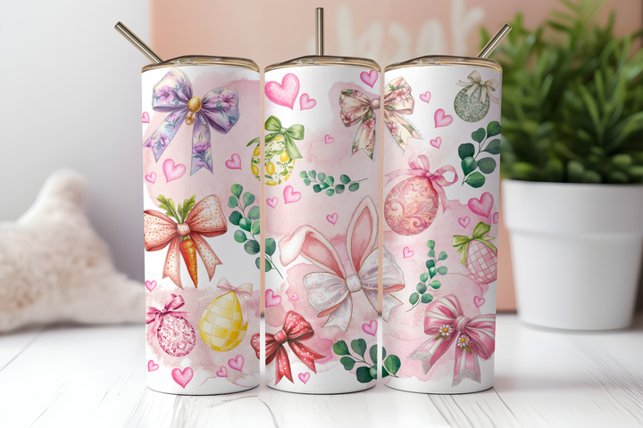 Digital Sublimation Designs - Easter — 20oz Skinny — Sweetheart Egg Bow