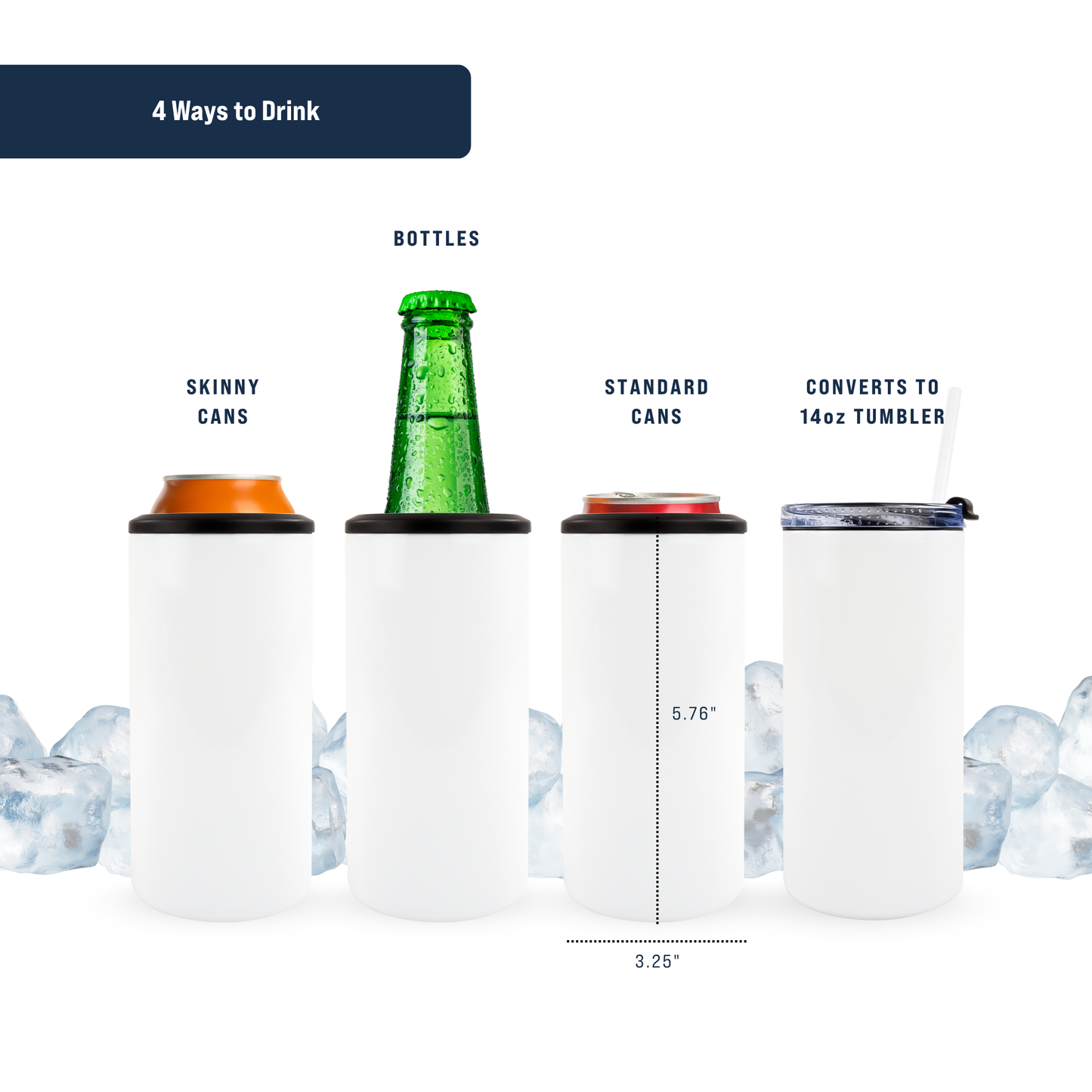 SUBLIMATABLE 4 IN 1 CAN COOLER CASE (25 UNITS)