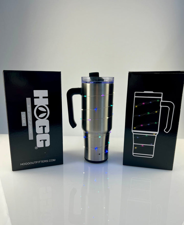 30oz Sublimatable Clear Light up Grippy Tumbler Case (24 Units)