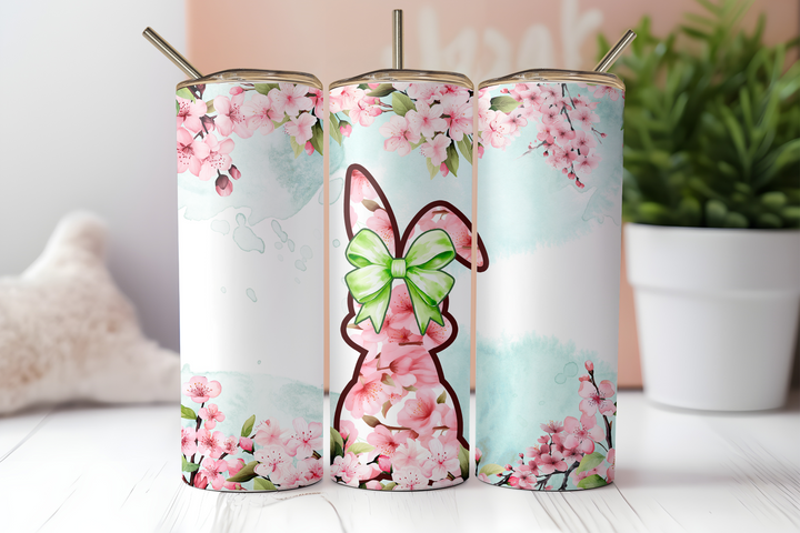 Digital Sublimation Designs - Easter — 20oz Skinny — Blossom Bunny Charm