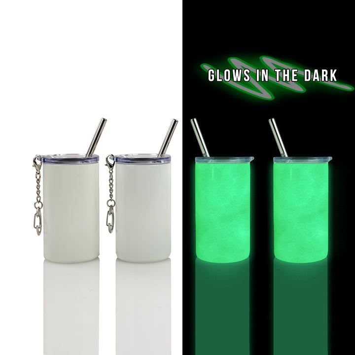 3oz Sublimatable Mini Skinny™ — Glow Green 4 PACK