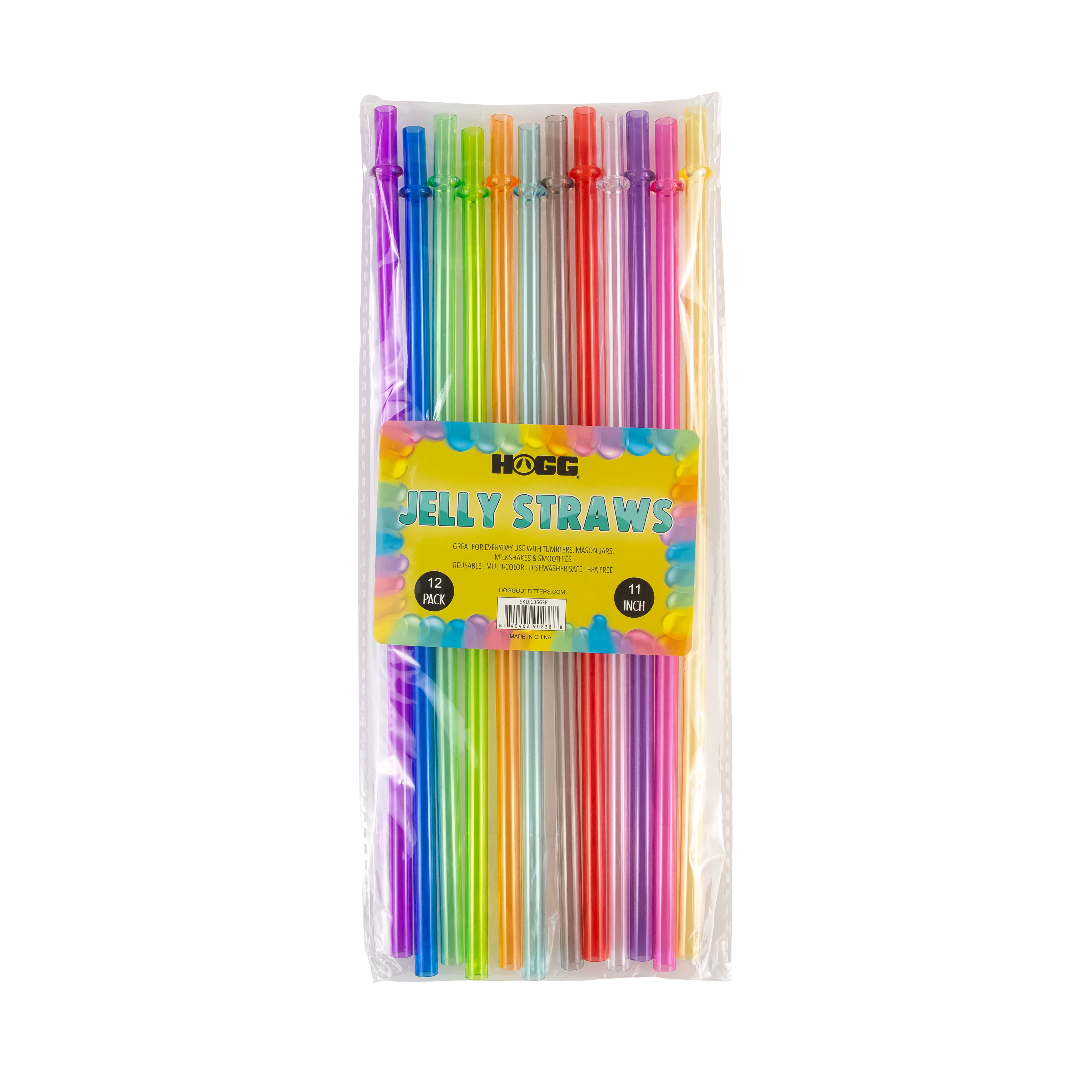 JELLY STRAWS - 11" (12 PACK)