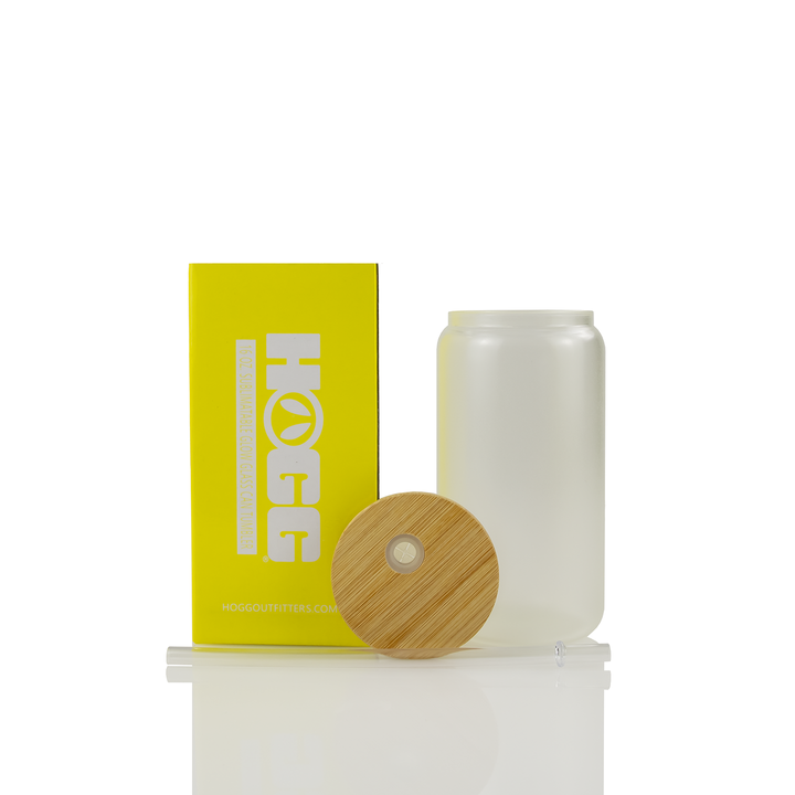 16oz Sublimation Blank Glow Glass Can Tumbler Case (50 Units) - Yellow