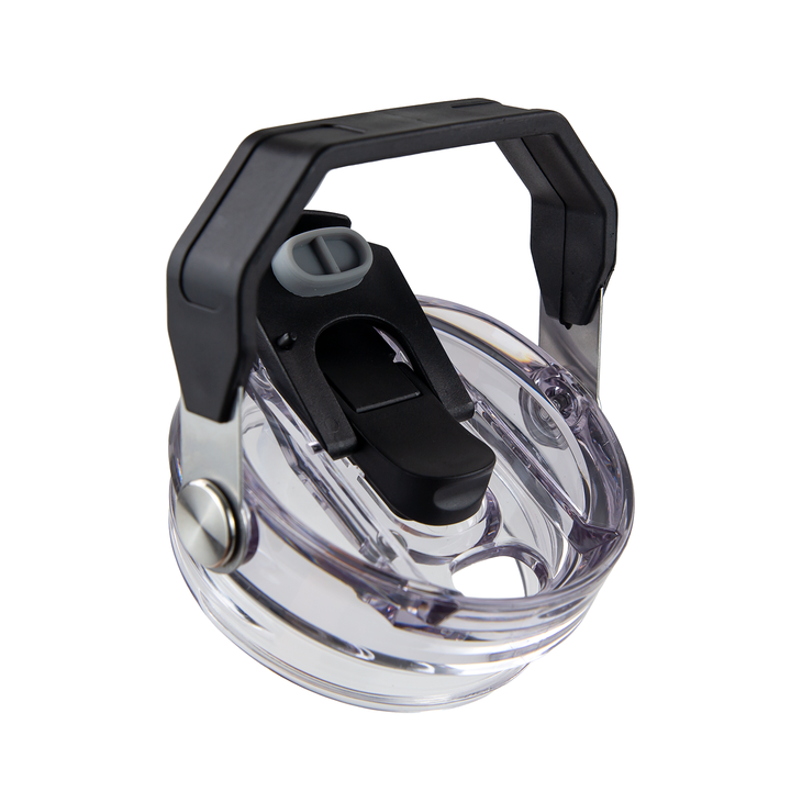 30oz Powder Coated Tri-Sip Tumbler – Black