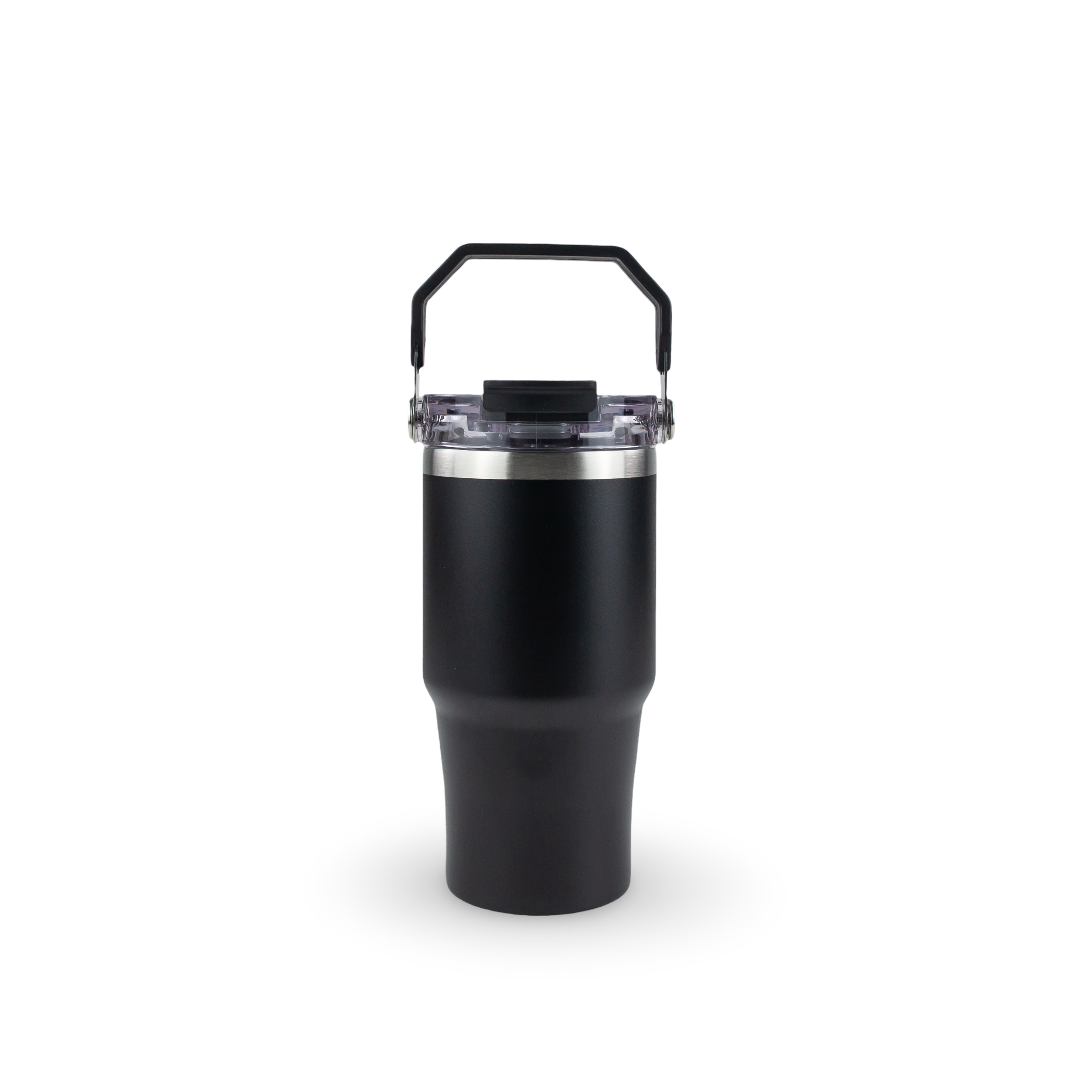 20oz POWDER COATED TRI-SIP TUMBLER (BLACK)