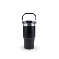 20oz Powder Coated Tri-Sip Tumbler (Black)