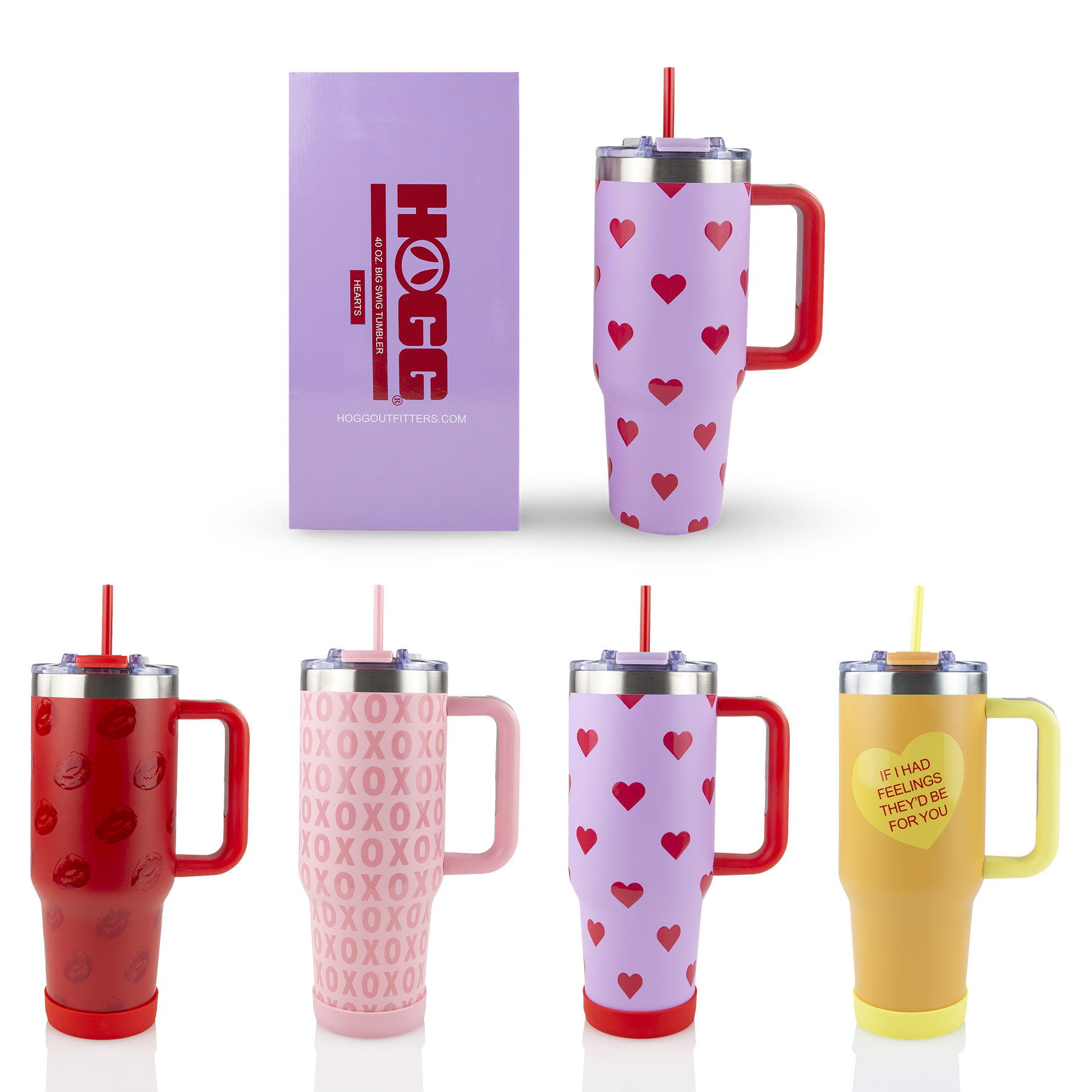 ❤️Sign up for in stock alert❤️40oz POWDER COATED BIG SWIG TUMBLER - VALENTINE'S COLLECTION