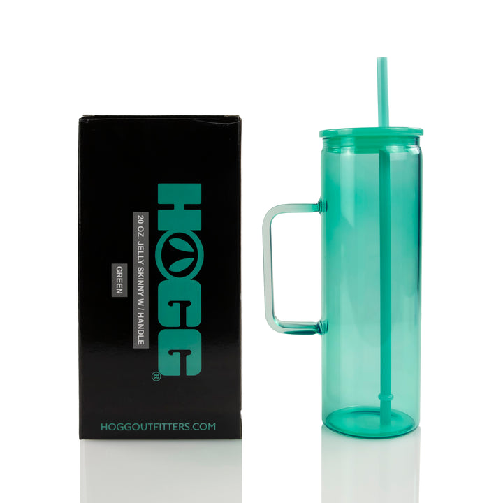 Jelly 20oz Skinny W/ Handle- Green