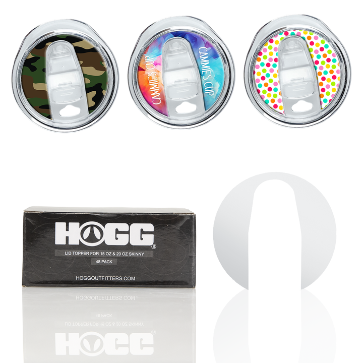 Sublimatable Lid Topper for 15/20oz Skinny Tumbler - replacement tumbler lid for HOGG tumbler customization and replacement