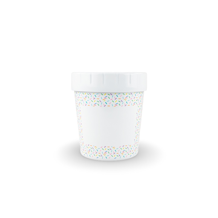 Sublimatable Ice Cream Container Case (24 Units) — Small Sprinkles (24 UNITS)