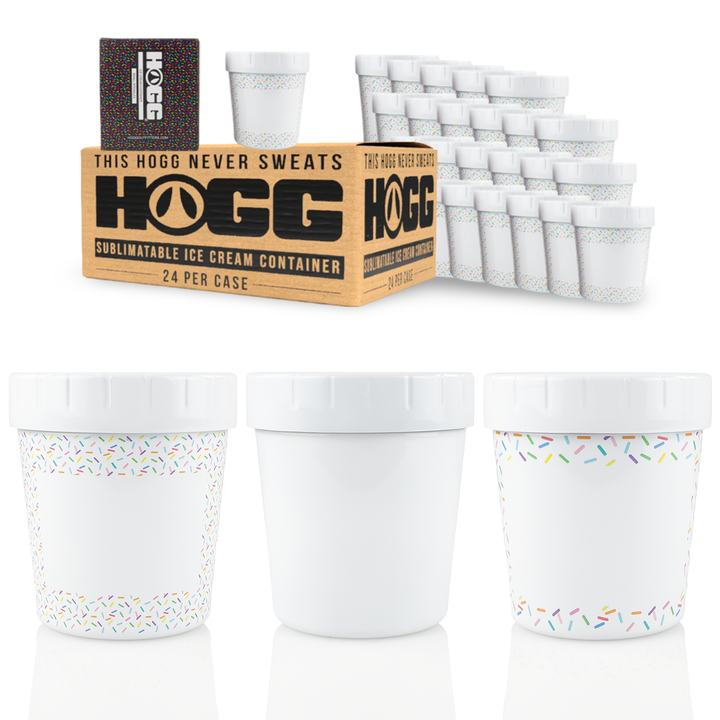 Sublimatable Ice Cream Container Case (24 Units)
