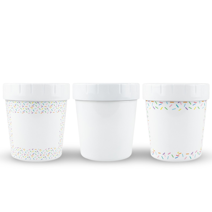 Sublimatable Ice Cream Container Case (24 Units) — White (24 UNITS)