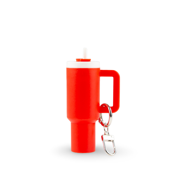 Mini Tumbler Chapstick Holder + Keychain - detail view | sublimatable accessory blank