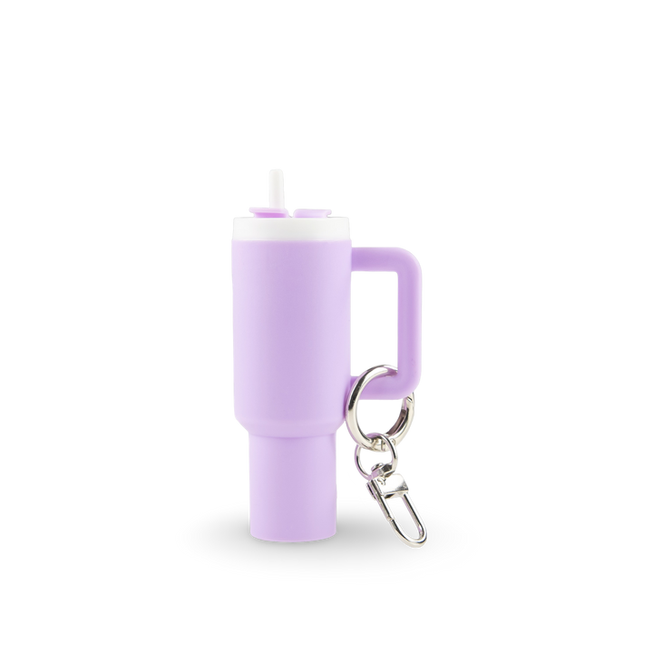 Mini Tumbler Chapstick Holder + Keychain - close-up | sublimatable accessory blank