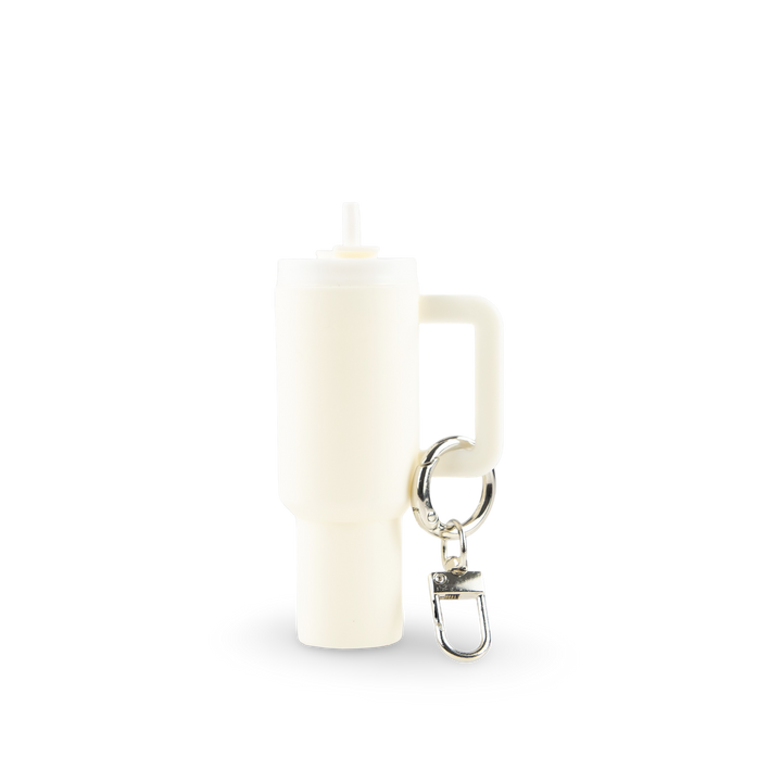 Mini Tumbler Chapstick Holder + Keychain - top view | sublimatable accessory blank