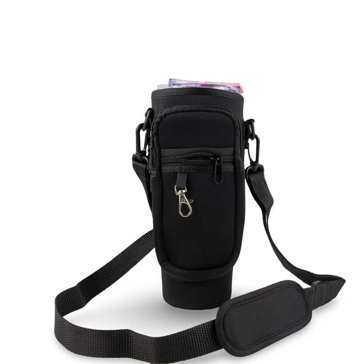 40oz Portable Tumbler Sleeve Bag w/ Strap & Hook - color option | tumbler handle accessory